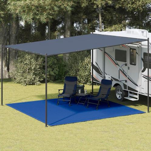 vidaXL Tenttapijt 400x400 cm HDPE blauw, Caravans en Kamperen, Tentaccessoires, Nieuw, Verzenden