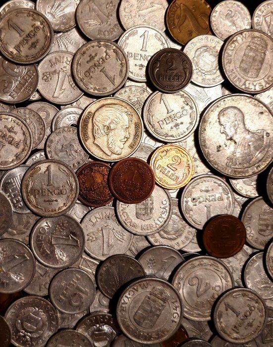 Hongarije - Verzameling van 130+ munten van 1870 tot heden., Postzegels en Munten, Munten | Europa | Niet-Euromunten