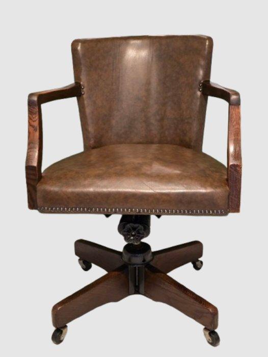 Hands of Wycombe - Bureaustoel - Gietijzer, Hout, Leder -, Antiek en Kunst, Curiosa en Brocante