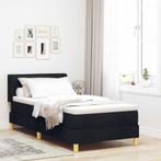 vidaXL Boxspring bed met matras Zwart en Wit 90 x 200 cm, Huis en Inrichting, Slaapkamer | Bedden, Verzenden, Nieuw