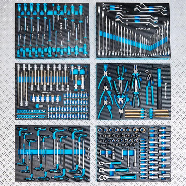 Datona Gereedschapsset 273-delig in softmodules - voor 6, Bricolage & Construction, Outillage | Outillage à main, Enlèvement ou Envoi