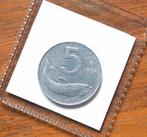 Italië, Republiek 5 Lire 1956 Delfino (Zonder