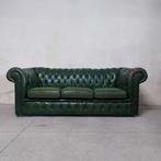 Sofa - Originele Engelse Chesterfield clubbank - Hout, Leder, Antiek en Kunst