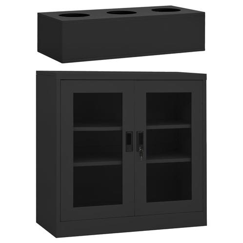 vidaXL Armoire de bureau et jardiniÃ¨re Anthracite, Maison & Meubles, Armoires | Autre, Neuf, Envoi