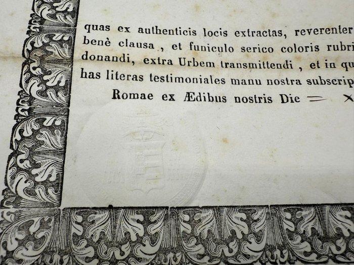 Reliek document - Papier - 1800-1850, Antiek en Kunst, Kunst | Niet-Westerse kunst