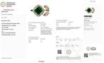 Trouwring - 18 karaat Geel goud, goud - 1.55ct. tw. Smaragd