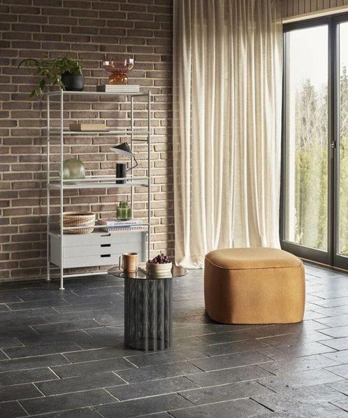 Hübsch - Table basse - Tableau de flux - Noir - Métal, Verre, Antiek en Kunst, Kunst | Designobjecten