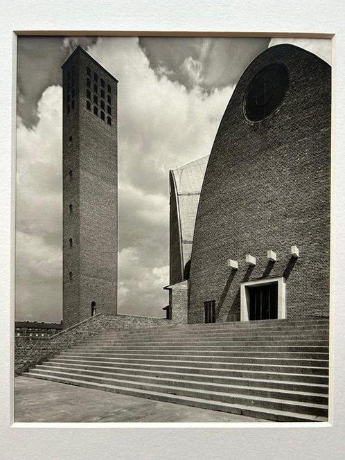 Hugo Schmölz - Backsteinkirche Rheinland, Antiek en Kunst, Kunst | Schilderijen | Modern