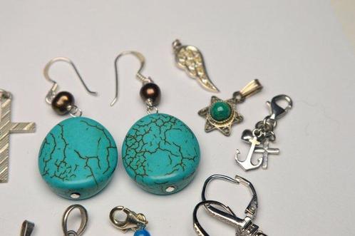 925 sterling zilver - Hanger - Veel hangers en oorbellen., Antiek en Kunst, Antiek | Zilver en Goud