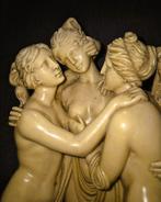 sculptuur, The three graces - 45 cm - Albast, Hars met
