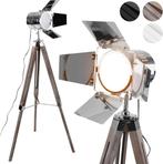 Jago® Staande lamp met statief van hout - LED, E27, in hoogt, Verzenden, Nieuw