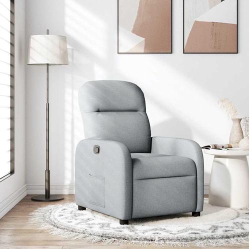 vidaXL Fauteuil verstelbaar stof lichtgrijs, Huis en Inrichting, Fauteuils, Nieuw, Verzenden