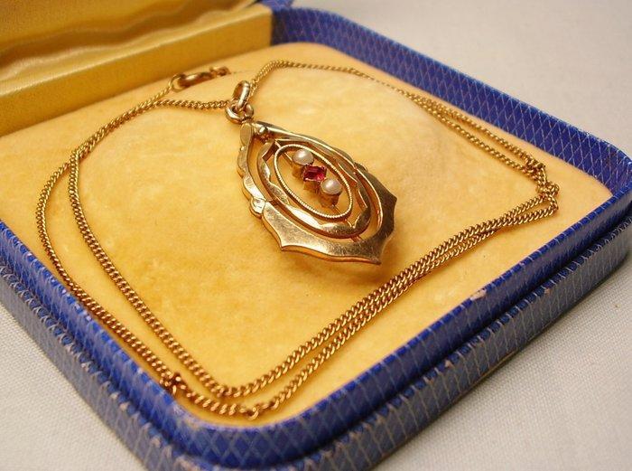 Sans Prix de Réserve - Pendentif Or de Schaum / Double or -, Handtassen en Accessoires, Antieke sieraden