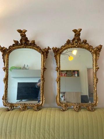 Miroir mural - Paire de miroirs Rococo magnifiques