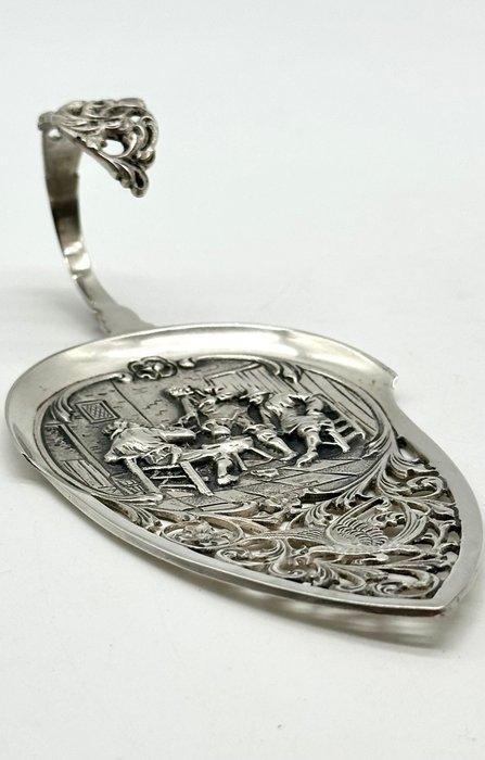 No reserve-Antieke ajour gezaagde zilveren Taartschep met, Antiek en Kunst, Antiek | Zilver en Goud