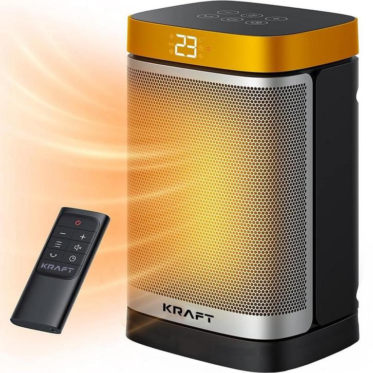 2dekans | KRAFT Elektrische Kachel - Keramische, Huis en Inrichting, Kachels, Ophalen of Verzenden