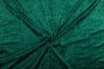 Velvet stof donkergroen stof - 10m rol - Polyester stof, Hobby & Loisirs créatifs, Tissus & Chiffons, Ophalen of Verzenden