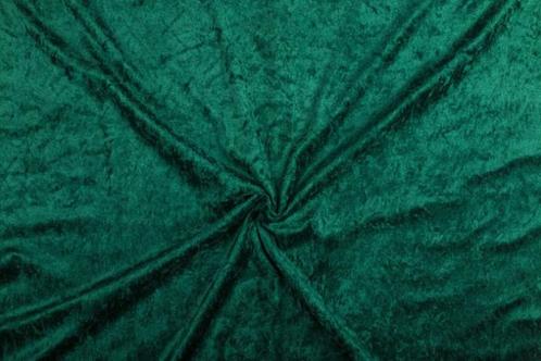 Velvet stof donkergroen stof - 10m rol - Polyester stof, Hobby & Loisirs créatifs, Tissus & Chiffons, Enlèvement ou Envoi