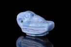 Oud-Egyptisch Blauwe steen eend amulet  (Zonder, Antiek en Kunst