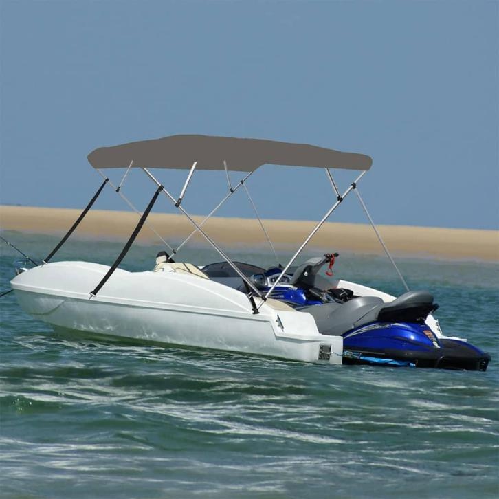 vidaXL Biminitop 4 bogen 243x244x137 cm grijs, Watersport en Boten, Bootonderdelen, Nieuw, Verzenden