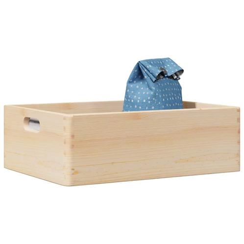 vidaXL Houten kist met handvatten 40x30x13 cm massief, Doe-het-zelf en Bouw, Kratten en Dozen, Nieuw, Verzenden