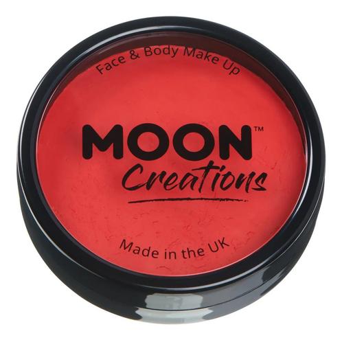 Moon Creations Pro Face Paint Cake Pots Bright Red 36g, Hobby en Vrije tijd, Feestartikelen, Nieuw, Verzenden