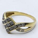 Ring - 18 karaat Geel goud - 0.17ct. tw. Diamant, Handtassen en Accessoires, Ringen, Nieuw