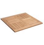 Plateau de table carré 'COTEK' en bois de Teck naturel - 70x