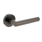 Deurklink antraciet grijs Bastian op ronde rozet ø52x10 mm, Doe-het-zelf en Bouw, Hang- en Sluitwerk, Ophalen of Verzenden, Nieuw