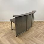 Tweedehands balie met bureau (hxbxd) 110x250x115 cm, donker, Gebruikt, Bureau