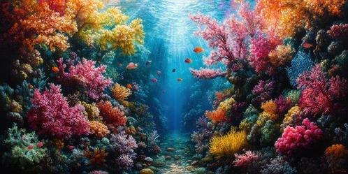 CoCo - Coral Wonderland - XXL, Antiek en Kunst, Kunst | Schilderijen | Modern