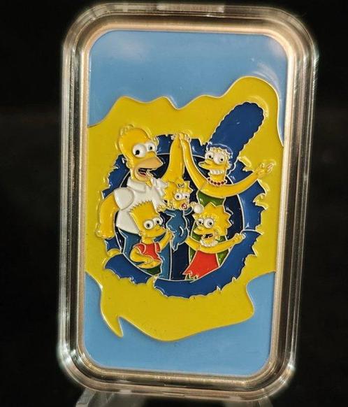 Wereld. Silver bar ND Bart Simpsons Family, 1 Oz (.999), Postzegels en Munten, Munten | Europa | Niet-Euromunten