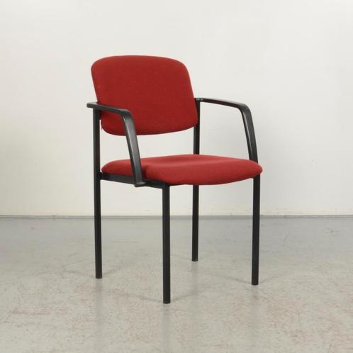 Vergaderstoel Dauphin - Rood - 4-poot onderstel, Huis en Inrichting, Stoelen, Gebruikt, Ophalen of Verzenden