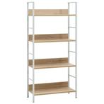 vidaXL Boekenkast 4 schappen 60x27,6x124,5 cm bewerkt hout, Huis en Inrichting, Kasten | Boekenkasten, Verzenden, Nieuw