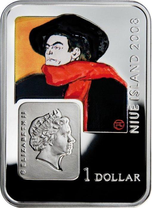 Niue. 1 Dollar 2008 France - Henri De Toulouse-Lautrec, Postzegels en Munten, Munten | Europa | Niet-Euromunten