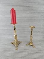 Chandelier Bougeoirs / Porte-bougies de table (2) - Laiton,, Antiquités & Art