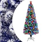 vidaXL Kunstkerstboom met verlichting 180 cm glasvezel wit, Verzenden, Nieuw