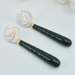 Argent, Plaqué or - Boucles doreilles - Camées gravés et