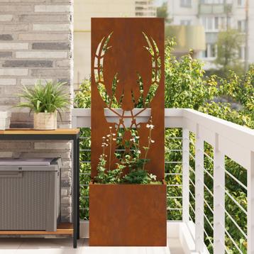 vidaXL Tuinplant met Decoratief Paneel Roestig 50 x 140 cm beschikbaar voor biedingen