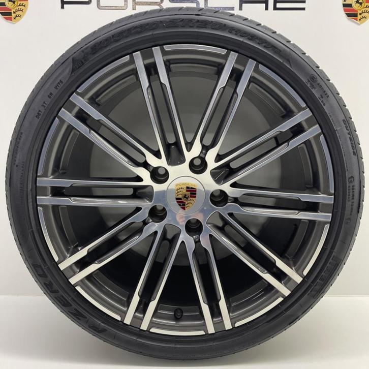 Porsche 991 4S ORIGINELE 20inch Turbo III met banden, Auto-onderdelen, Banden en Velgen, 20 inch, 305 mm, Personenwagen, Gebruikt