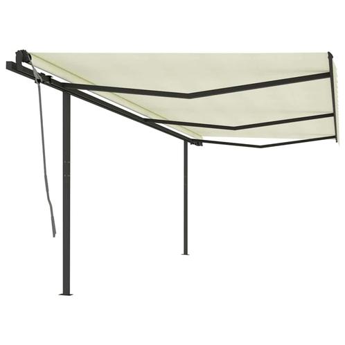 vidaXL Luifel handmatig uittrekbaar met palen 6x3 m, Tuin en Terras, Zonneschermen, Nieuw, Verzenden