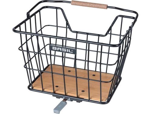 Basil Nordland Fietsmand - Voor of Achter - Zwart/Bruin - 23, Huis en Inrichting, Woonaccessoires | Overige, Zo goed als nieuw
