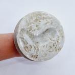 West-Aziatisch Wit marmer Steenbok kraal Talisman - 32 mm, Antiquités & Art