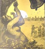 Het plan van de arbeid op spotprent (lijst optie, Lithos), Antiek en Kunst, Verzenden