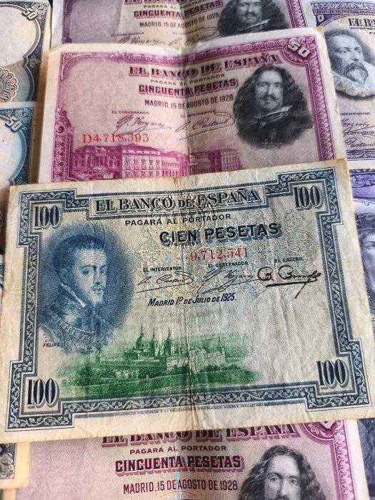 Spanje. - 40 Banknotes - Various Dates (Zonder Minimumprijs), Postzegels en Munten, Bankbiljetten | Europa | Niet-Eurobiljetten