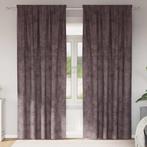 vidaXL Velvet Gordijnen met gordijnen 2 pcs Bruin 260 x 140, Huis en Inrichting, Verzenden, Nieuw