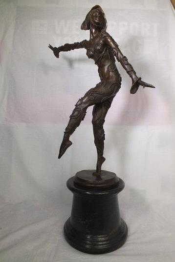 sculptuur, Danseres - 6 kg - 51 cm - Brons - Natuursteen.