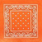 Haarband Bandana Zakdoek 55cm – Paisley Print – Oranje, Handtassen en Accessoires, Nieuw