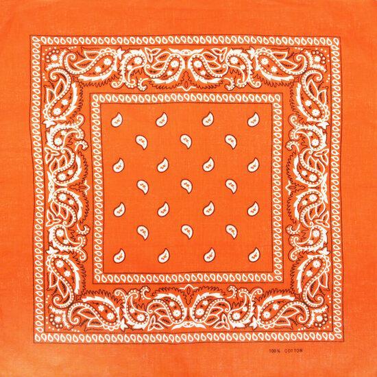 Haarband Bandana Zakdoek 55cm – Paisley Print – Oranje, Handtassen en Accessoires, Uiterlijk | Haarverzorging