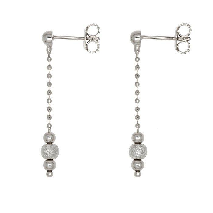 Oorbellen - 18 karaat Witgoud, Handtassen en Accessoires, Oorbellen